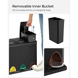 Pedal skraldespand - pedalspand med l�g - 24L (3x8L) sort metal