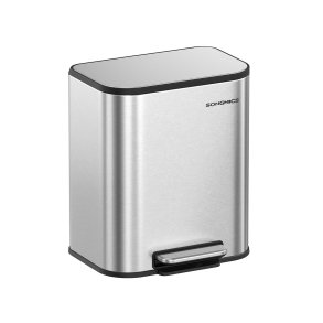 Skraldespand 20 liter - pedalspand med soft close l�g - s�lv