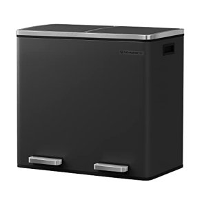 Skraldespand - pedalspand med soft close l�g - 2x24L sort
