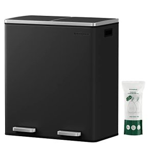 Skraldespand - pedalspand med soft close l�g - 2x30L sort