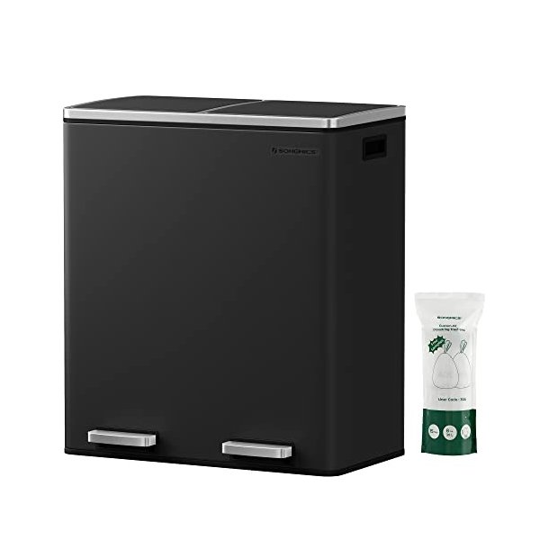 Skraldespand - pedalspand med soft close lg - 2x30L sort