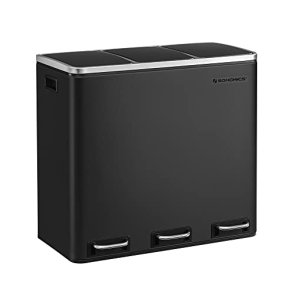 Skraldespand - pedalspand med soft close l�g - 54L (3x18) sort