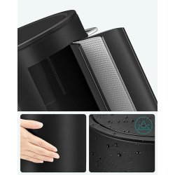 Pedalspand 3L - skraldespand med soft-close l�g - sort metal