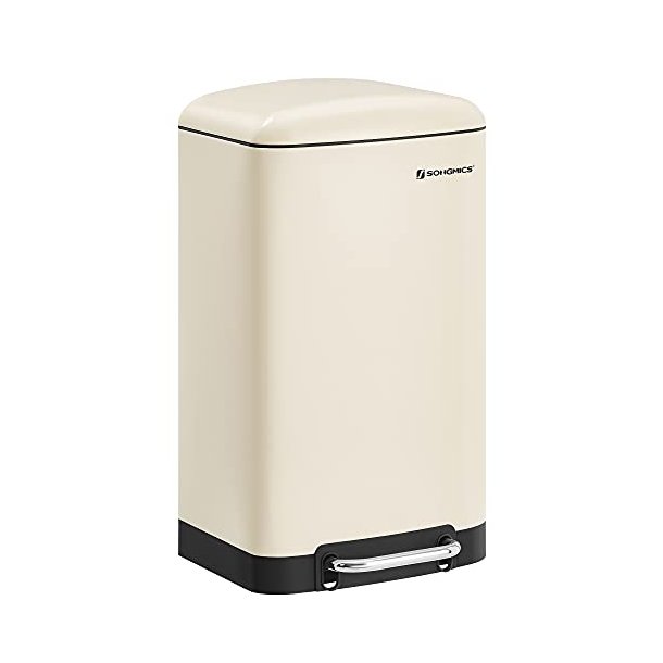 Pedalspand - skraldespand med soft close lg - 30L creme hvid