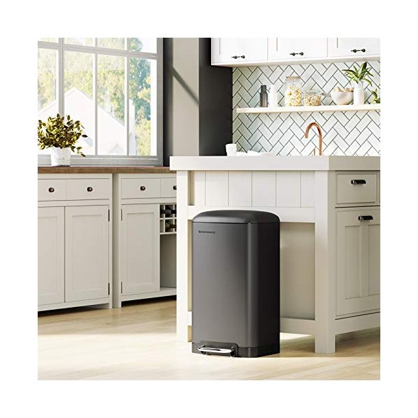 Pedalspand - skraldespand med soft close l�g - 30L sort