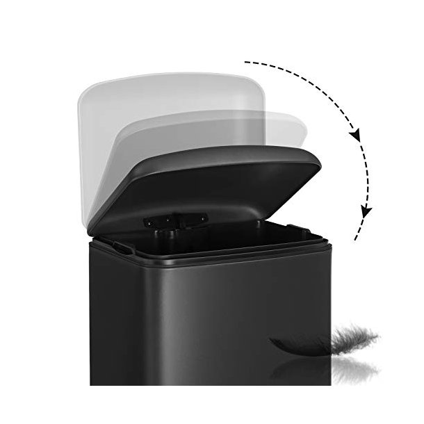 Pedalspand - skraldespand med soft close l�g - 30L sort