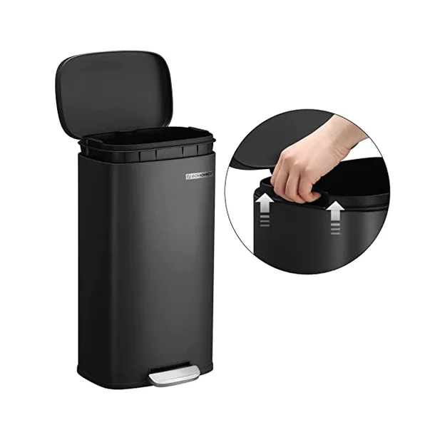 Skraldespand - pedalspand med soft close l�g - 30L sort