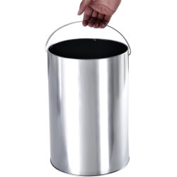 Skraldespand - udend�rs skraldespand med askeb�ger - sort