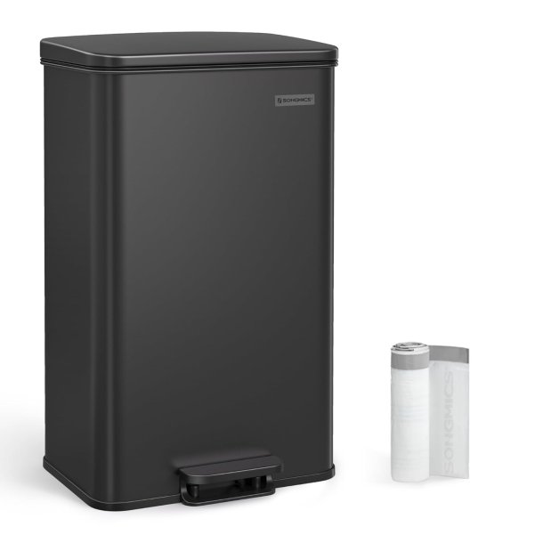 Skraldespand 40 liter - pedalspand med soft close lg - sort