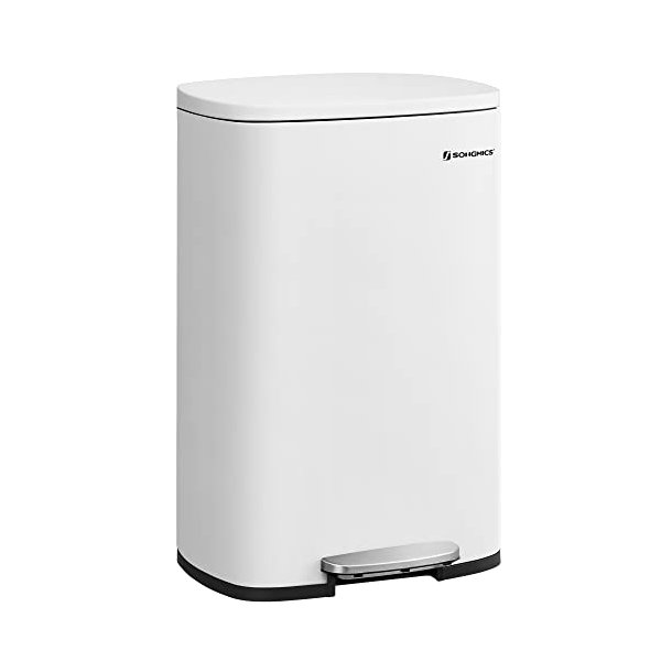 Skraldespand - pedalspand med soft close l�g - 50L hvid