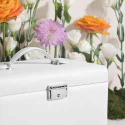 Smykkeskrin inkl. rejseskrin - skrin til smykker - hvid