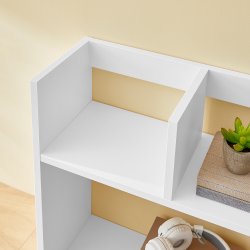 Hylde til skrivebord - skrivebordshylde - hvid