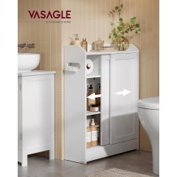 Badevrelsesskab - toiletskab - opbevaringsskab - hvid 20x60x80