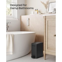 Skraldespand 5 liter - pedalspand med soft-close l�g - sort