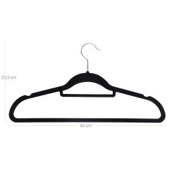 T�jb�jler i velour med skridsikker buksestang - 20 stk sort