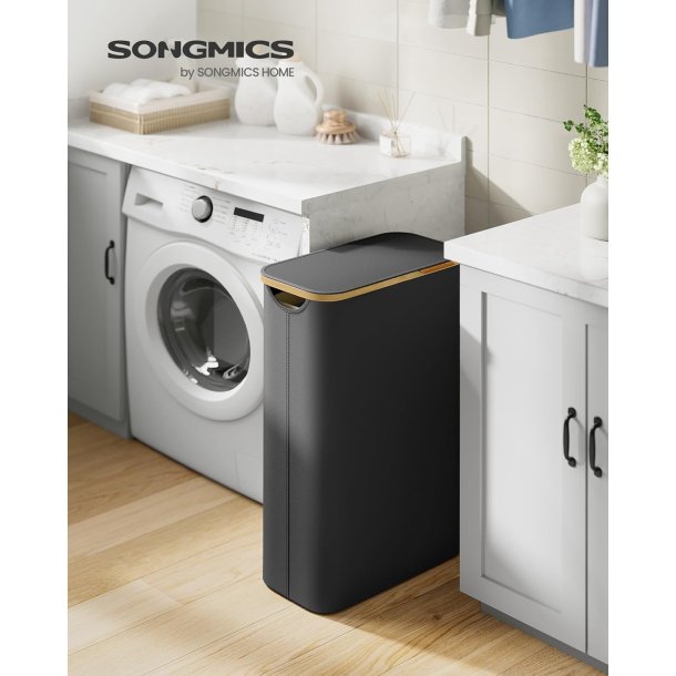 Vasket�jskurv med vasket�jspose - 65 liter - sort Oxford-stof