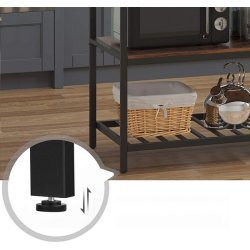 K�kken� i industrielt design med hylder - rustik brun 120x60x90