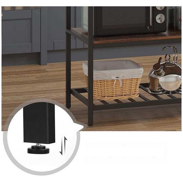 K�kken� i industrielt design med hylder - rustik brun 120x60x90