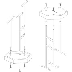 Smykketr� - smykkestativ og smykkeholder - hvid og brun