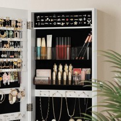 Smykkeskab - v�gmonteret spejlskab - v�gh�ngt skab med spejl