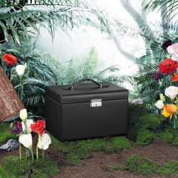 Smykkeskrin inkl. rejseskrin - skrin til smykker - sort