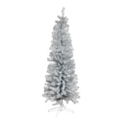NORDIC WINTER BLING - slv smalt plastik juletr 180 x 68 u/LED