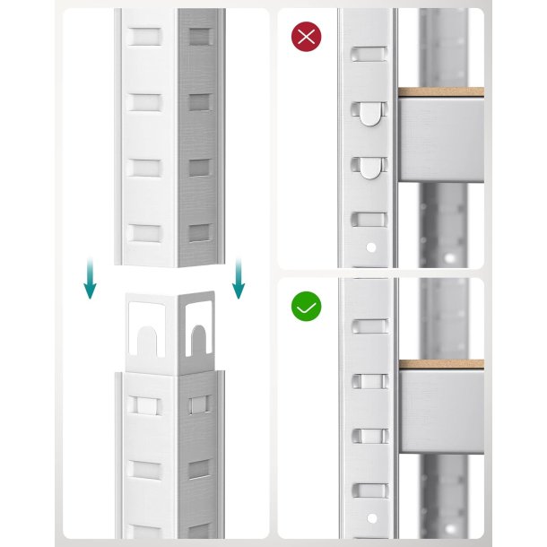 V�rkstedsreol - lagerreol - s�lv st�lreol 150 x 75 x 30