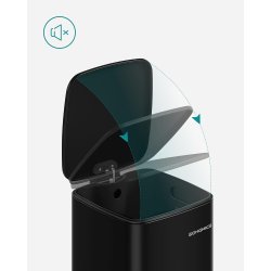 Pedalspand 30 liter - skraldespand med soft-close l�g - sort