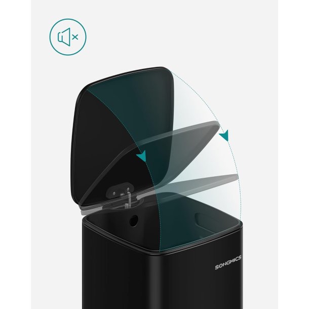 Pedalspand 30 liter - skraldespand med soft-close l�g - sort