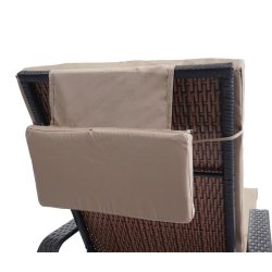 Polyrattan aluminium solseng - brun luksus solvogn og liggestol