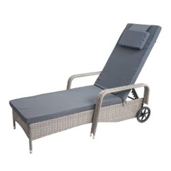 Polyrattan aluminium solseng - gr luksus solvogn og liggestol