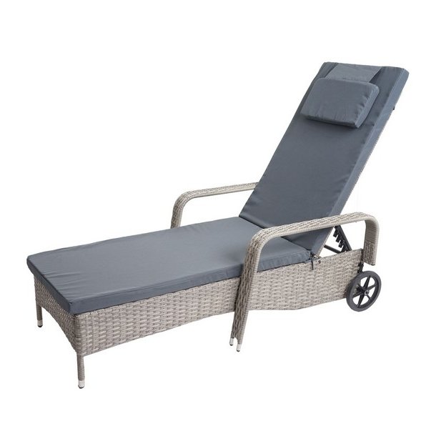 Polyrattan aluminium solseng - gr luksus solvogn og liggestol