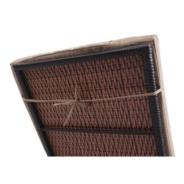 Polyrattan aluminium solseng - brun luksus solvogn og liggestol