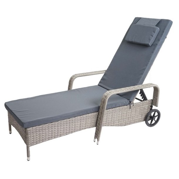 Polyrattan aluminium solseng - gr luksus solvogn og liggestol