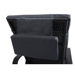 Polyrattan aluminium solseng - sort luksus solvogn og liggestol