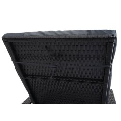 Polyrattan aluminium solseng - sort luksus solvogn og liggestol