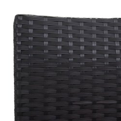 Polyrattan haveb�nk med bord - sort 2 personers havesofa 132 cm