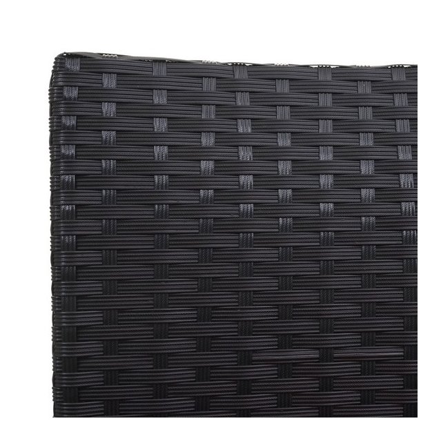 Polyrattan haveb�nk med bord - sort 2 personers havesofa 132 cm