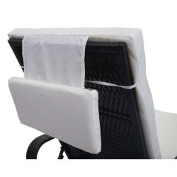 Polyrattan aluminium solseng - sort luksus solvogn og liggestol