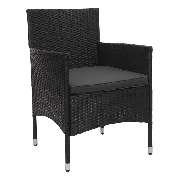 Polyrattan havem�bels�t - sort polyrattan lounge havem�bler - sort 2-1-1