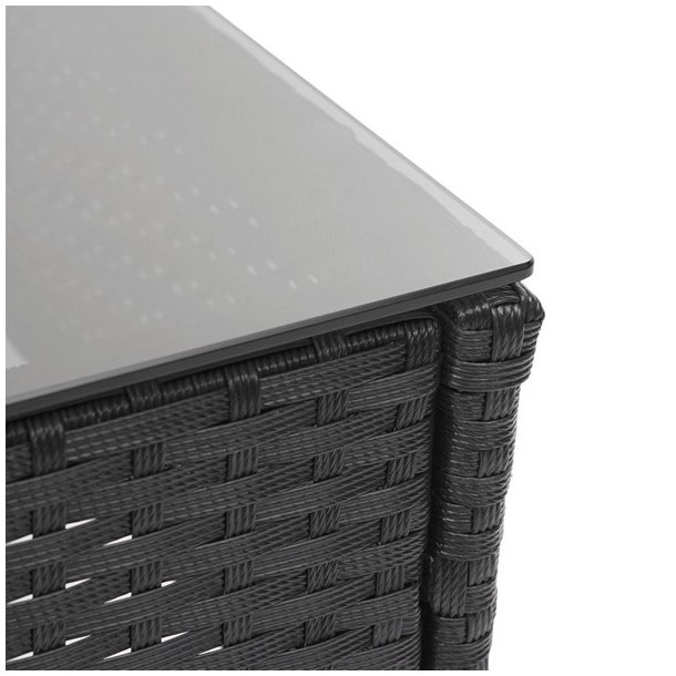 Polyrattan havem�bels�t - sort polyrattan lounge havem�bler - sort 2-1-1