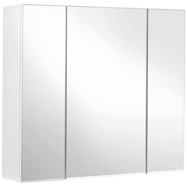 Spejlskab - vghngt skab med spejldr - hvid 55 x 60 x 15 cm