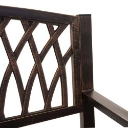 Parkb�nk - st�lb�nk i pulverlakeret st�l ~ vintage bronze haveb�nk