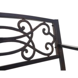 Parkb�nk og haveb�nk - vintage bronze st�lb�nk i pulverlakeret st�l