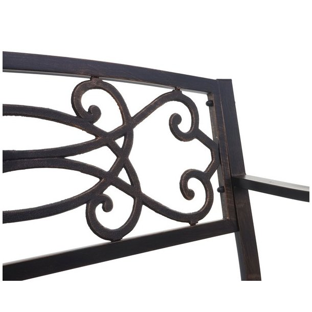 Parkb�nk og haveb�nk - vintage bronze st�lb�nk i pulverlakeret st�l