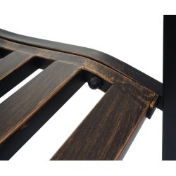 Parkb�nk og haveb�nk - vintage bronze st�lb�nk i pulverlakeret st�l