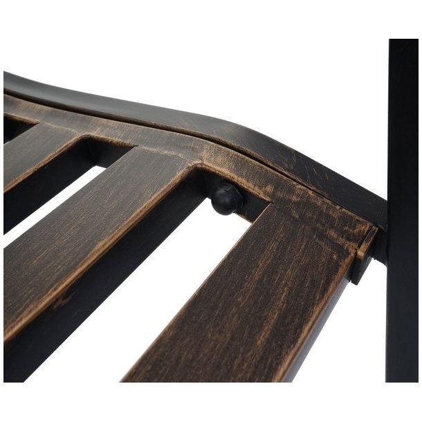 Parkb�nk og haveb�nk - vintage bronze st�lb�nk i pulverlakeret st�l