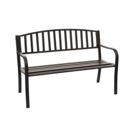 St�lb�nk - vintage bronze parkb�nk og haveb�nk i pulverlakeret st�l