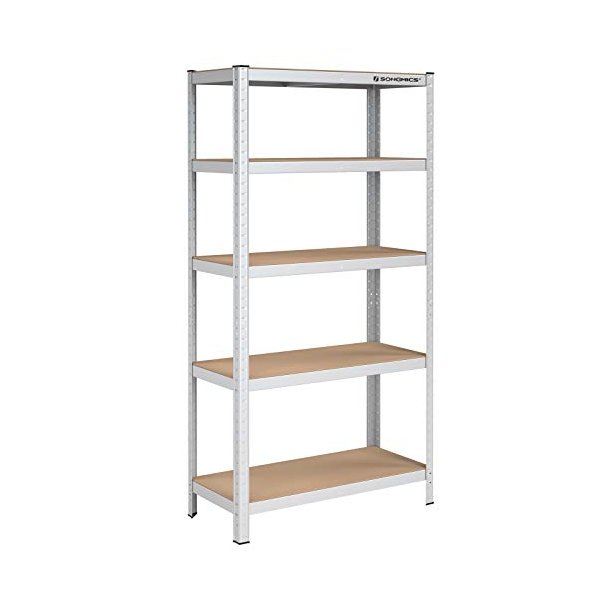 St�lreol - lagerreol - s�lv og brun reol 180 x 90 x 40