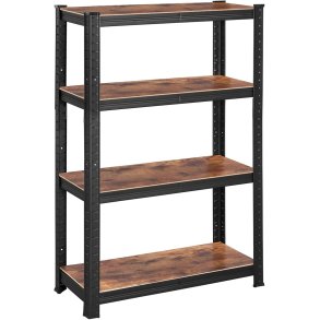 St�lreol - lagerreol - sort og rustik brun reol 160 x 80 x 40